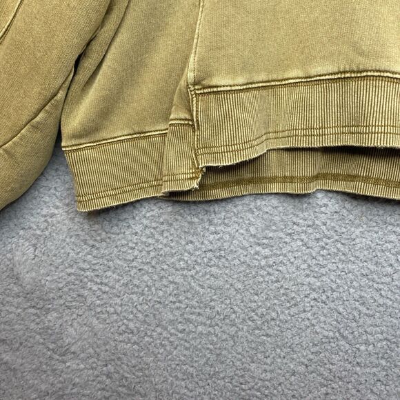 Free People Movement Sz XL Harvest Gold Intercept Crop Crewneck Relaxed Pullover - Picture 7 of 16